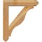 Ekena Millwork Funston Arts and Crafts Rough Sawn Bracket w/ Offset Brace, Western Red Cedar, 6"W x 26"D x 30"H BKT0604X26X30FST03RWR - alternate 3